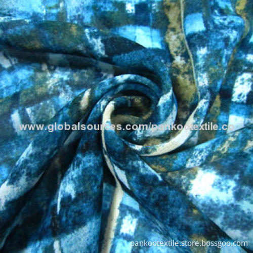 150D Poly Chiffon Print Fabric, 89*63",57/58" Width,103GSM Weight, Soft Texture for Women's Dresses